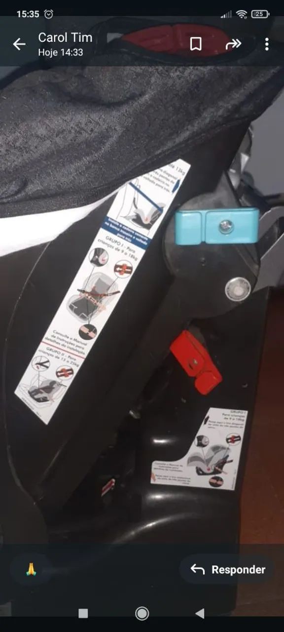 Cadeirinha para transportar crianças no carro 