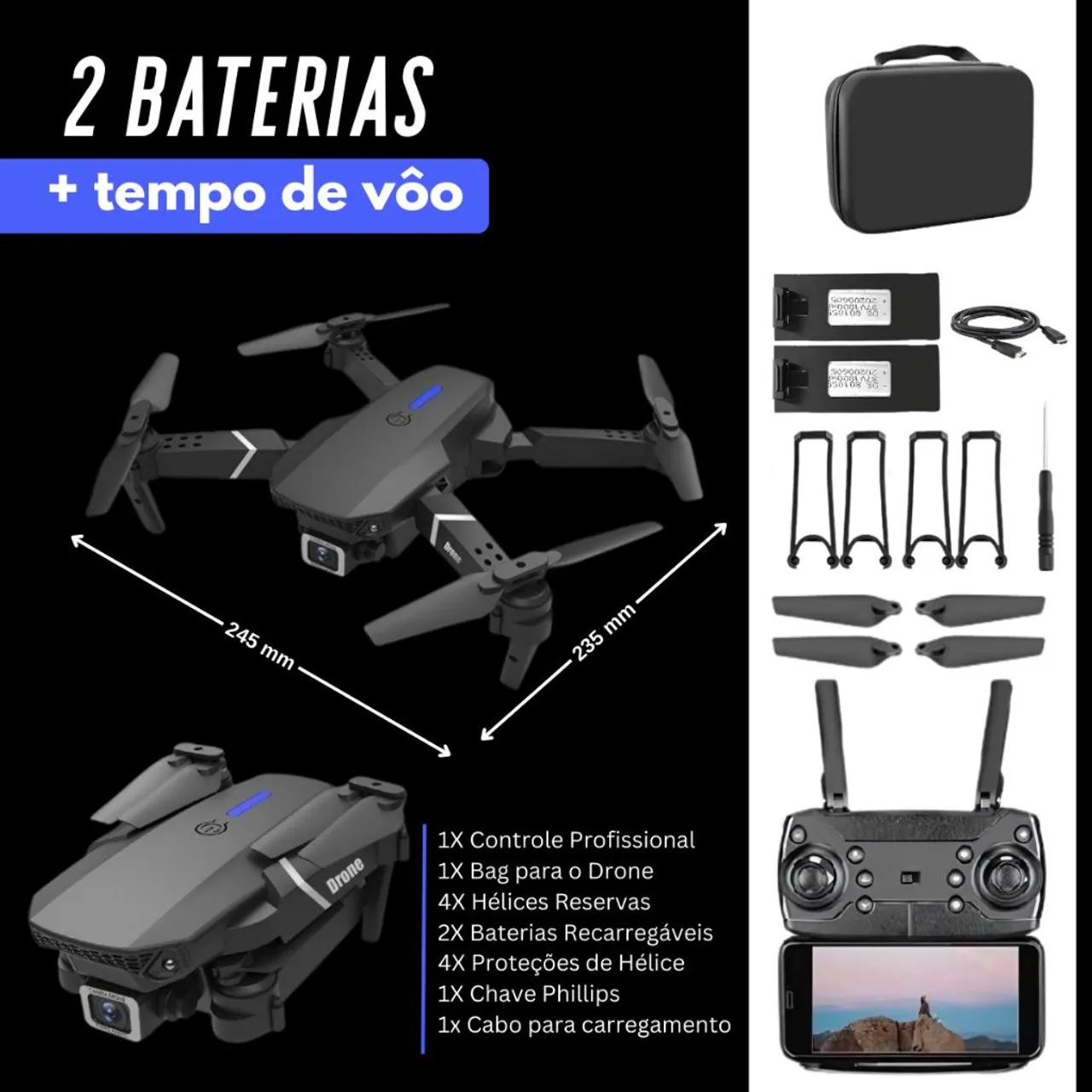 Mini drone inova hd iniciantes sensor obstáculos barato câmera dupla - Foto 3