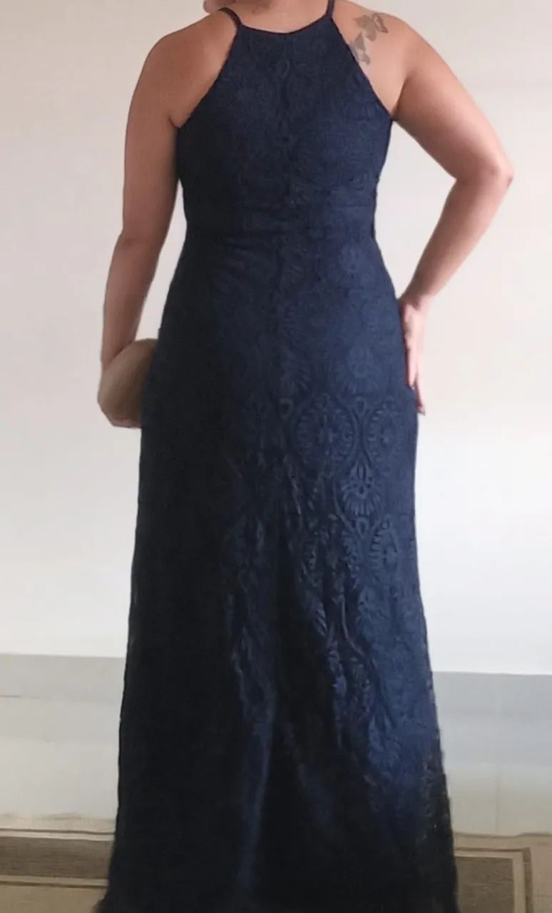 VESTIDO LONGO AZUL MARINHO - Foto 4