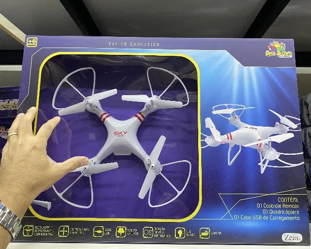 Drone Quadricóptero Altitude Fly To Evolution Com Controle Remoto LED Recarregável - Foto 5