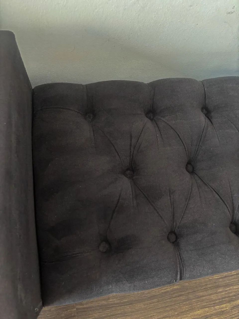 Recamier Baú Casal Capitonê Suede Preto - Excelente Espaço Interno - Foto 5