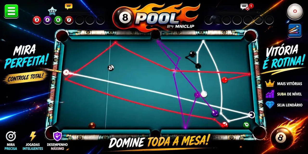 Painél/Xit 8 ball pool, saiba onde cada bola vai cair por 4R