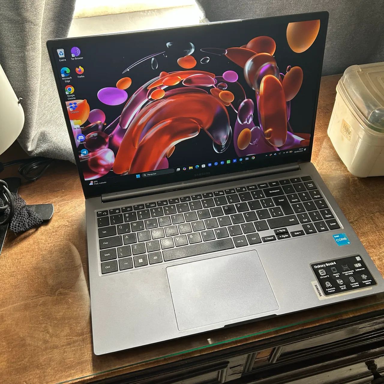 Notebook Samsung Galaxy Book4 i3 8GB 256GB SSD Full HD IPS
