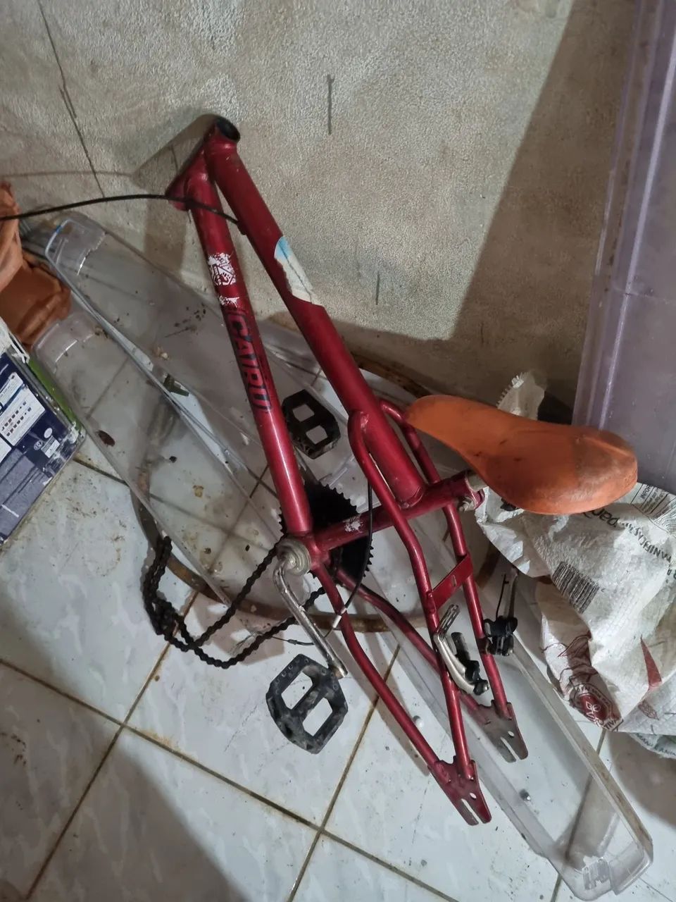 Quadro aro 20 reto Cairu com freio deore xt v break