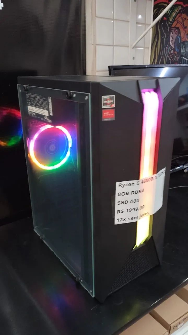 PC Gamer Ryzen 5 4600G 8gb Memoria Ssd 480 - Foto 2