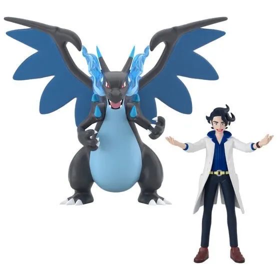 Mega Charizard e professor Sycamore Pokemon Scale World - Foto 3