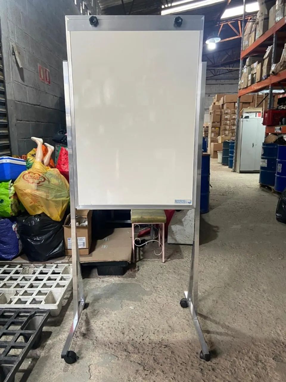 Quadro Branco Flip-Chart Board Net 100x70cm Com Rodas - Foto 3