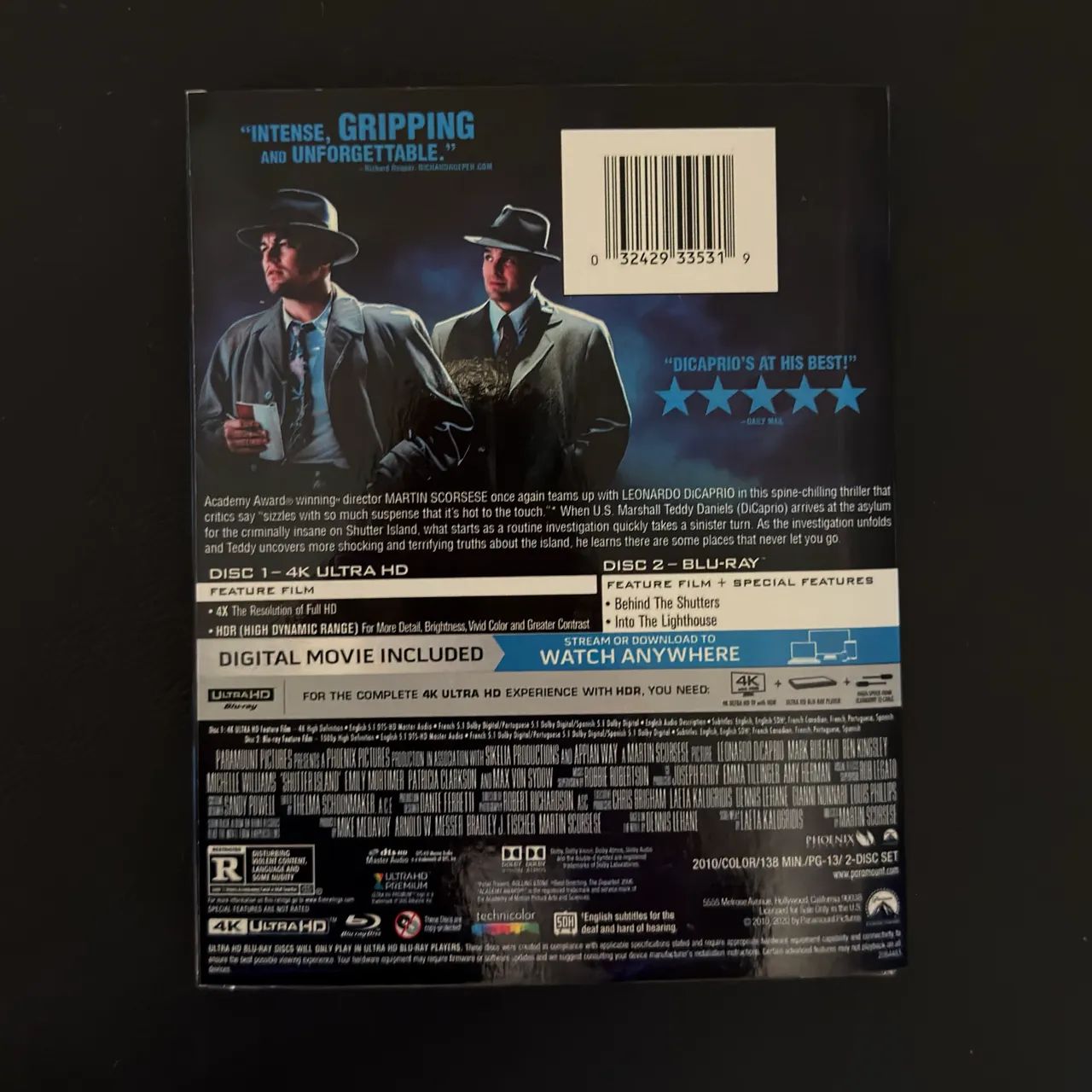 Bluray 4K Ilha do Medo Dublado  - Foto 2