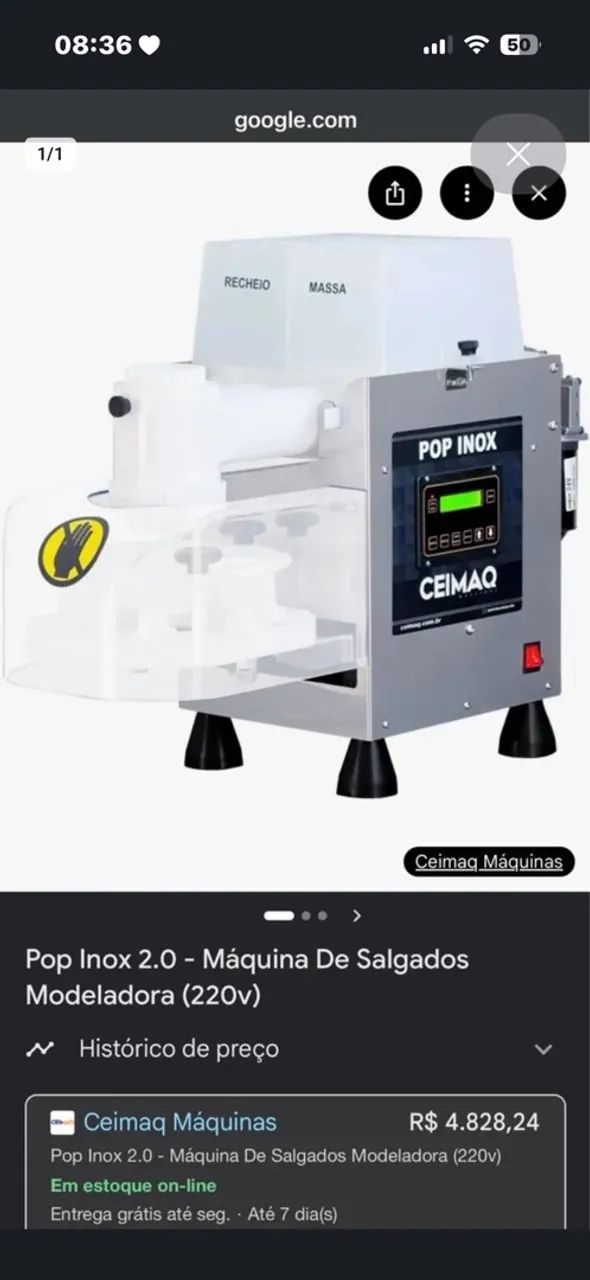 Máquina de fazer salgados