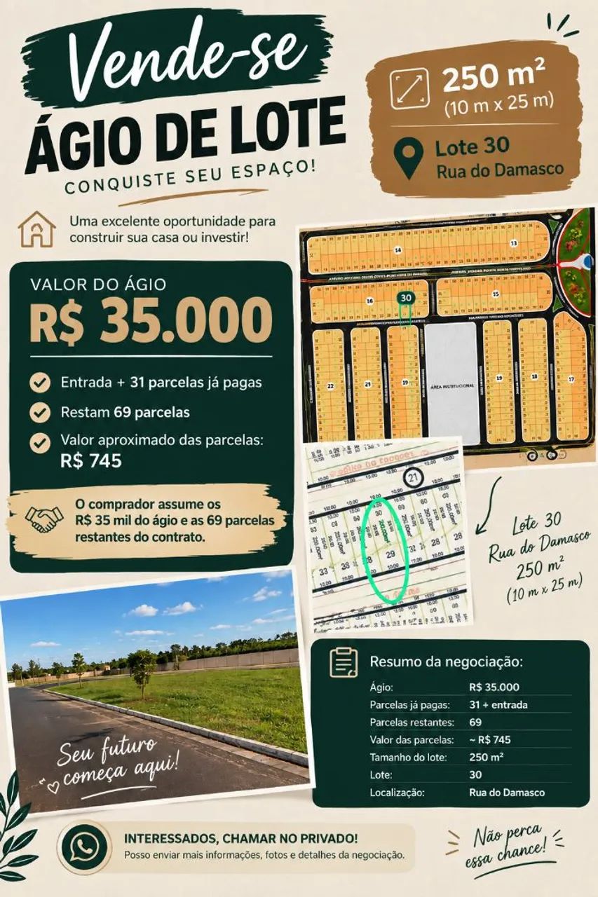 Vende-se ágio de lote