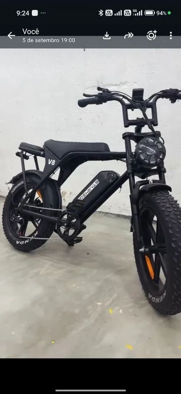 Bike elétrica V8 starmega