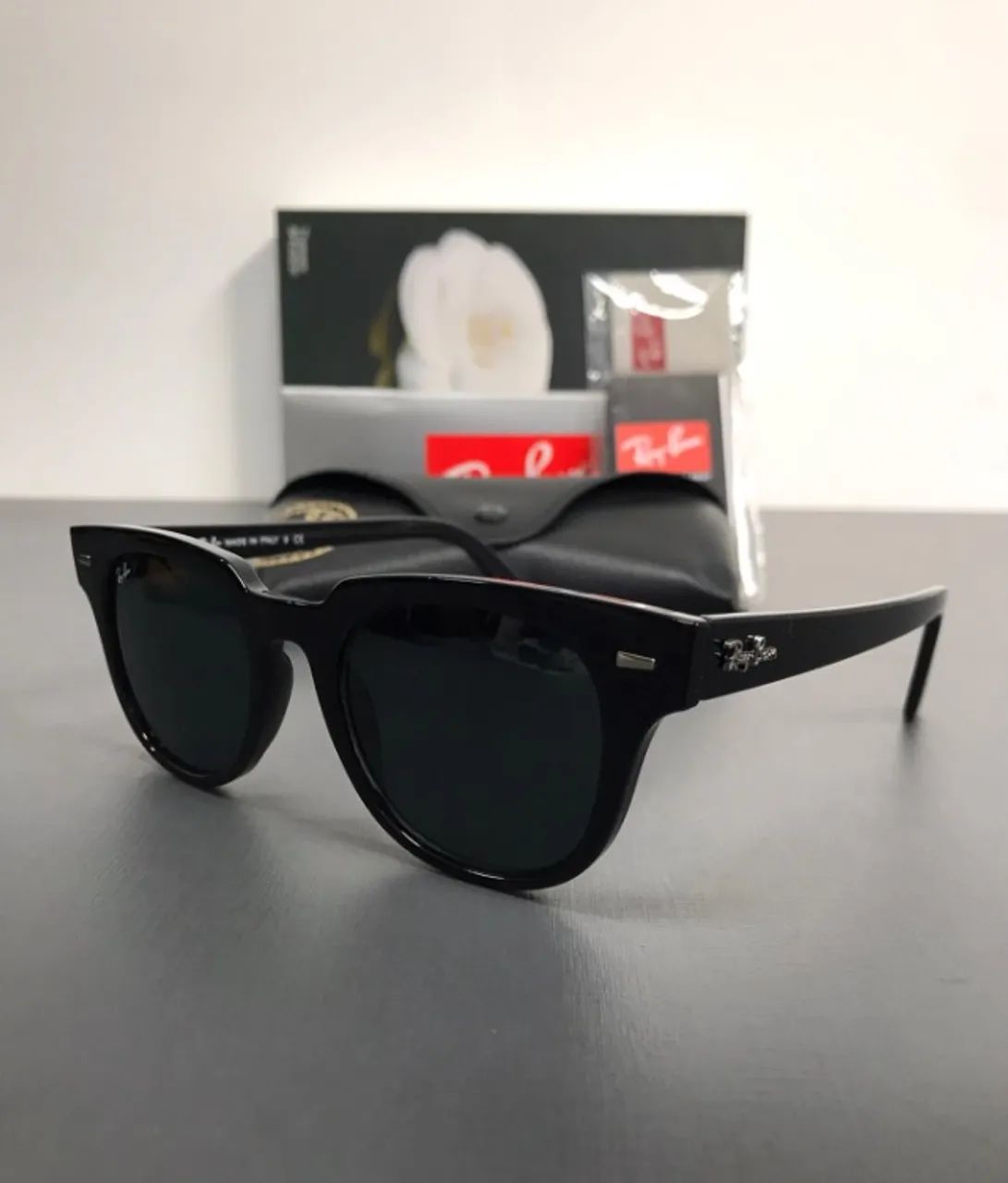 óculos de sol ray ban meteor black