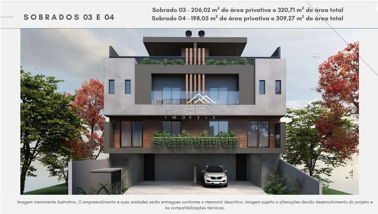 Sobrado com 3 quartos no Ahú