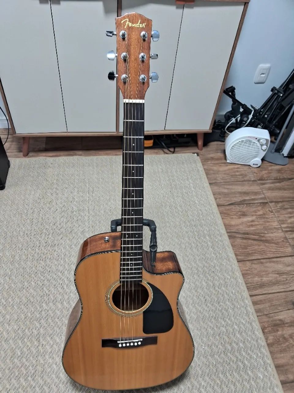 Violão Fender CD60CE Nat Elétrico Captação Fishman