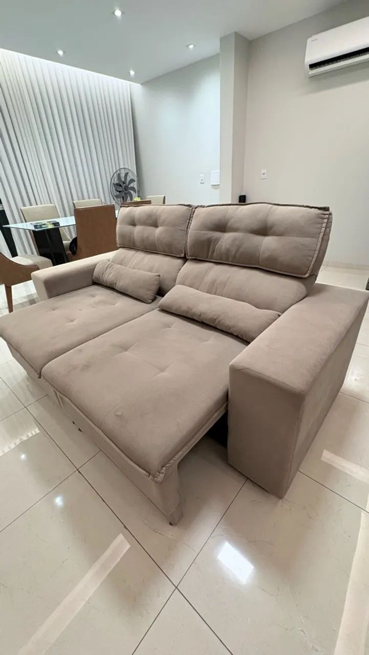Sofá 2 Lugares Retrátil | Suede 2,0m x 1,20m - Foto 2