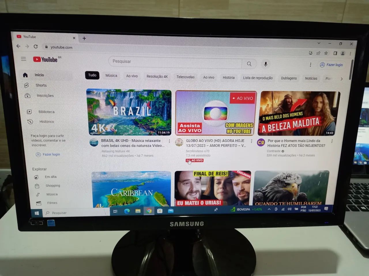 Monitor Samsung 19 polegadas led entradas vga e dvi usado!!!