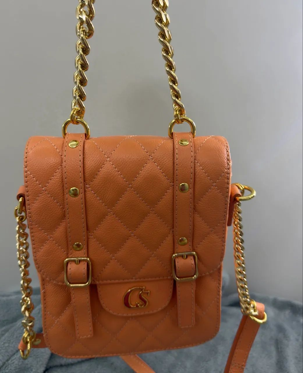 Bolsa  laranja Carmem Steffens 