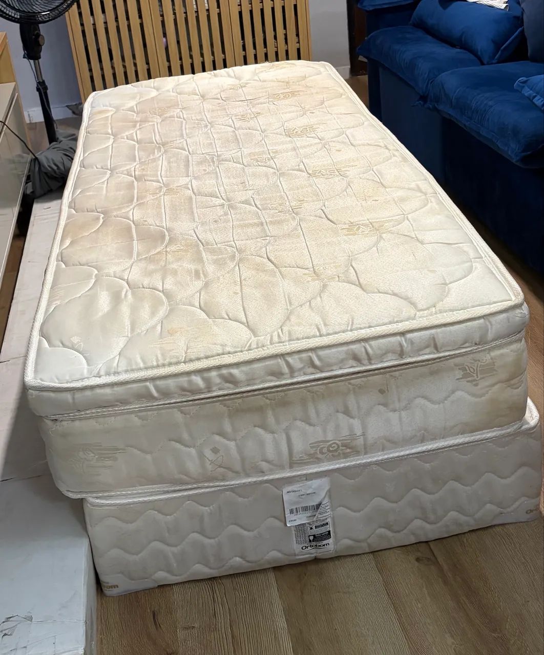 Cama Box Solteiro Ortobom + Colchão - R$ 400 - Foto 2