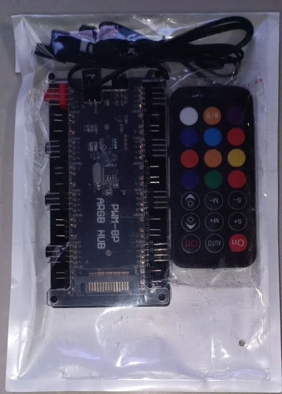 CONTROLADOR FAN COOLER ARGB COM CONTROLE 