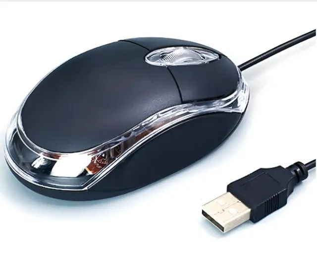 Mouse Com Fio Usb Mini Notebook Computador Ergonômico Preto - Foto 4