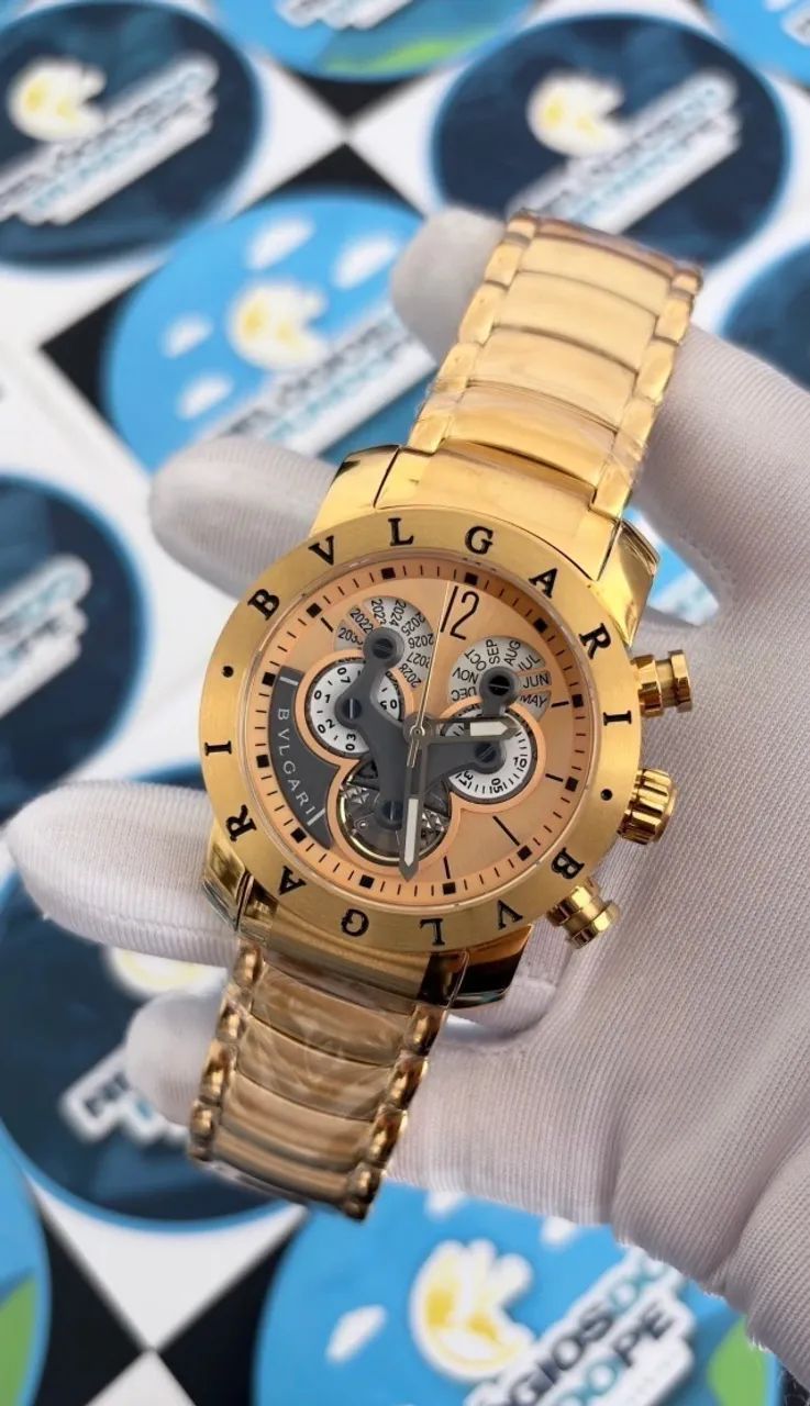 RELÓGIO BVLGARI AUTOMÁTICO - DOURADO - Foto 2