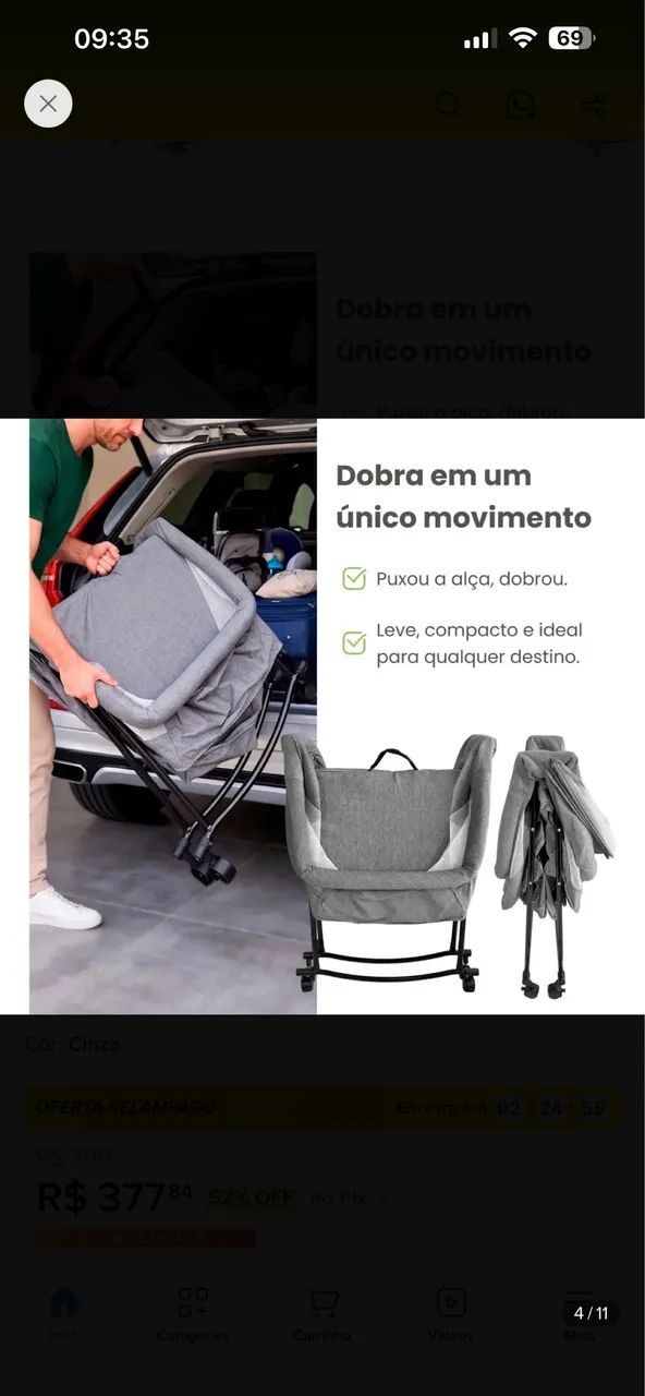 Vende- se berço Moisés pouco usado. - Foto 4
