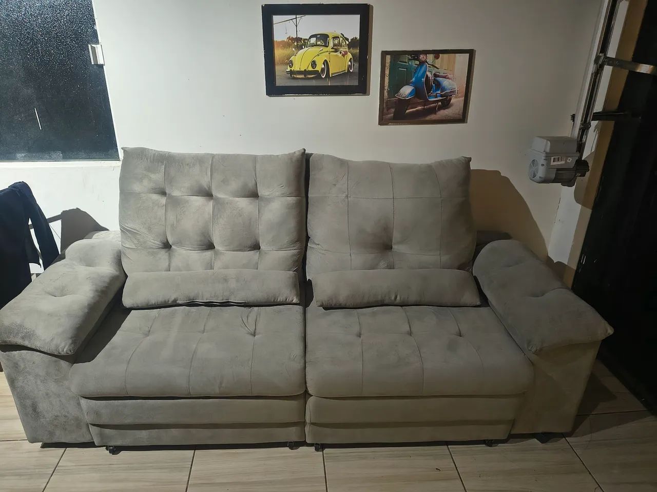 Vendo sofá retrátil e reclinável 4 lugares. - Foto 4