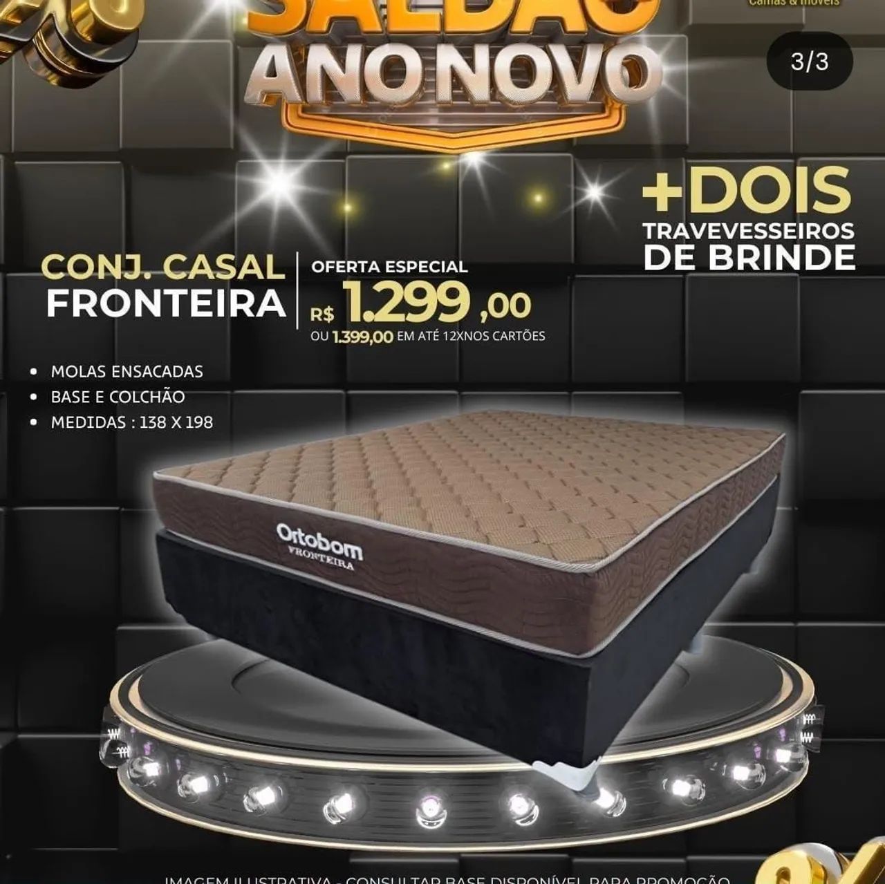 Cama de Casal molas ensacadas