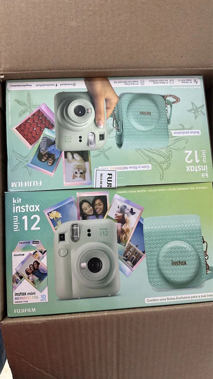Kit Instax Mini com Câmera, Bolsa e Filmes - Verde - Foto 3
