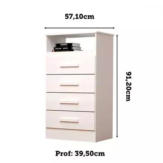 Comoda Infantil Branco Rosa ou Branco Azul  - Foto 3