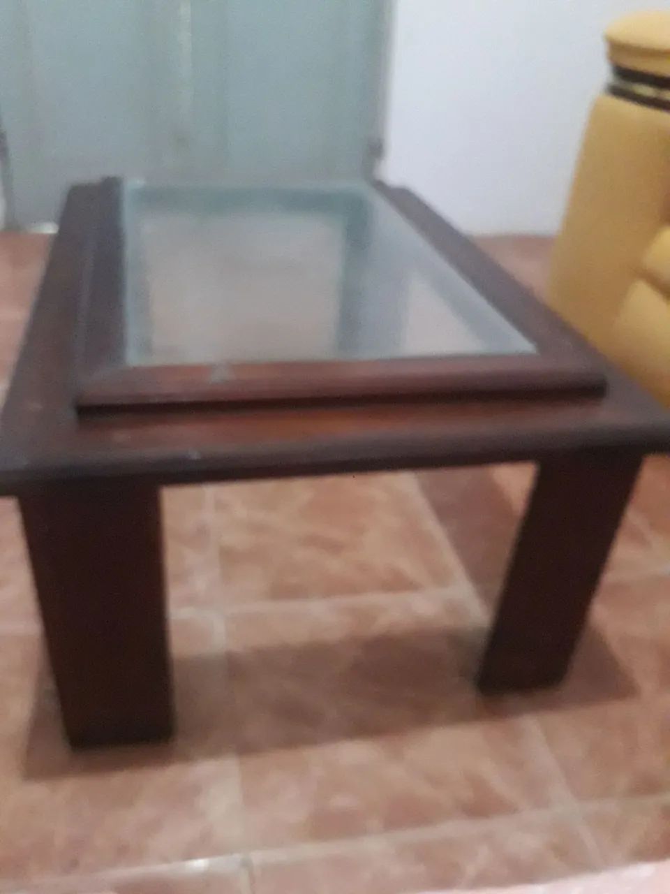 Centro de mesa de madeira sucupira