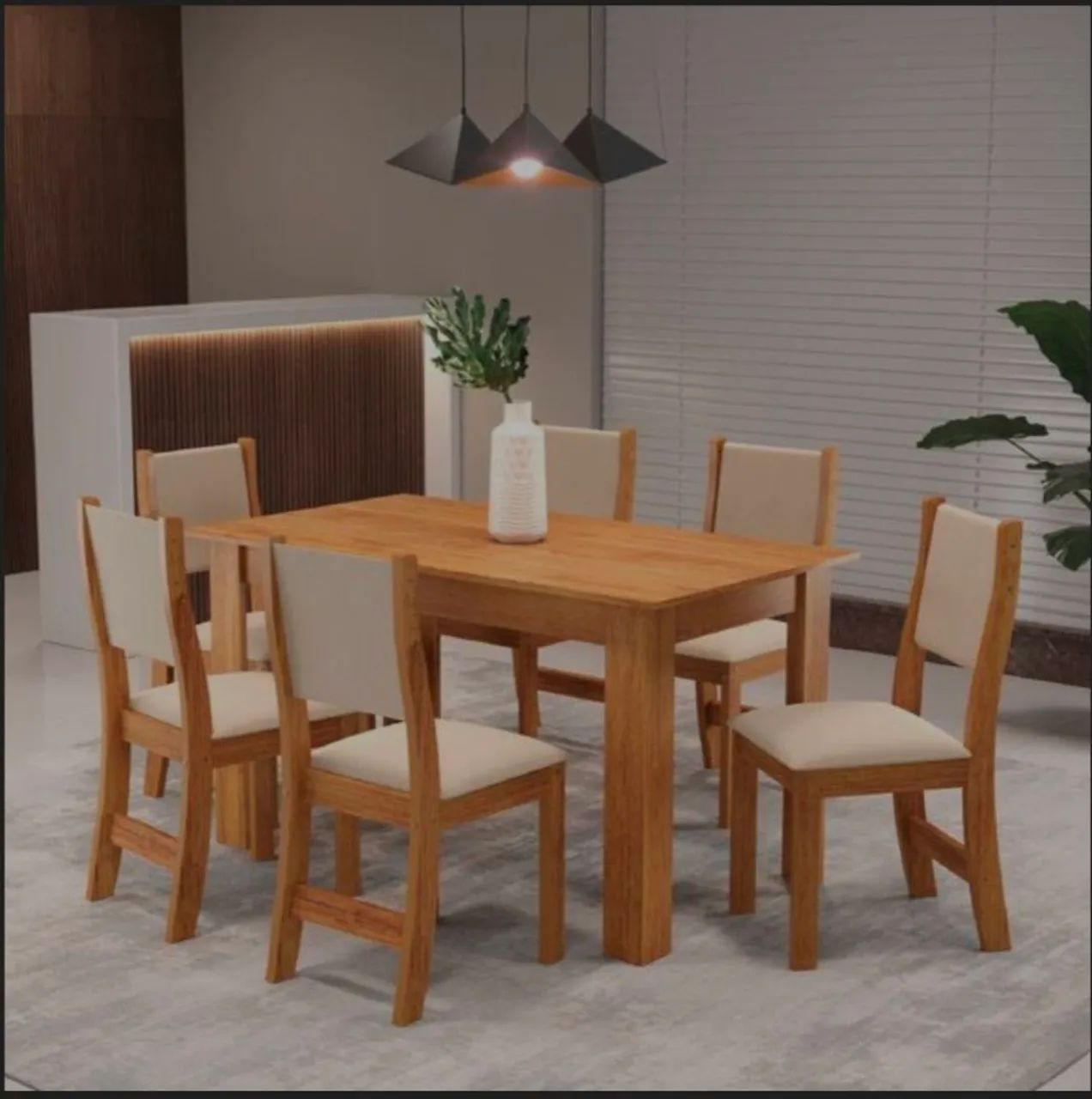 CONJUNTO DE MESA VIOLETA 6 CADEIRAS  - Foto 2