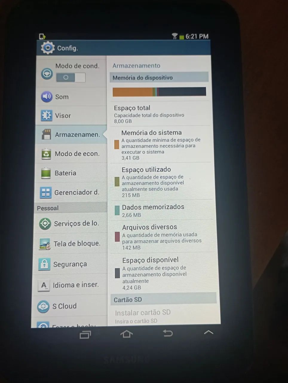 Tablet Samsung Tab 7 2.0 8Gb com Slot expansível + Tablet ZH960 - Foto 2