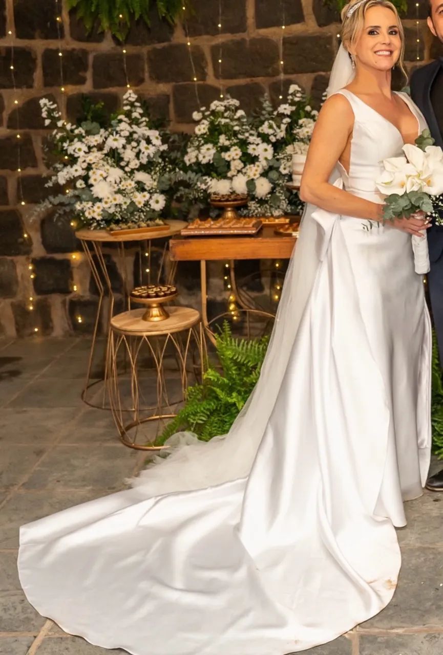 Vestido de noiva Zibeline clássico  - Foto 3