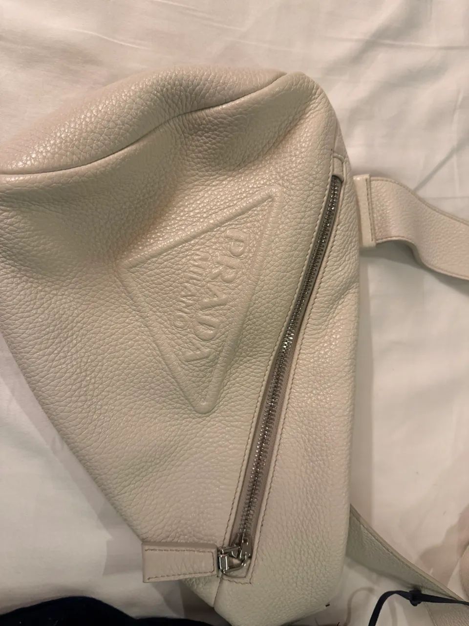 Bolsa Prada Milano Original em Couro Off White com Certificado RFID - Foto 2