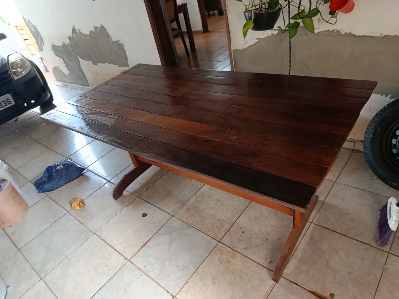 Mesa cumaru rústica 160 x 82,5 cm  - Foto 4