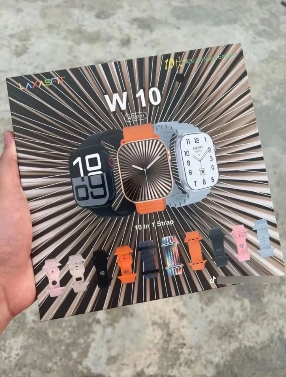Relógio 10 pulseira smartwatch inteligente digital W10