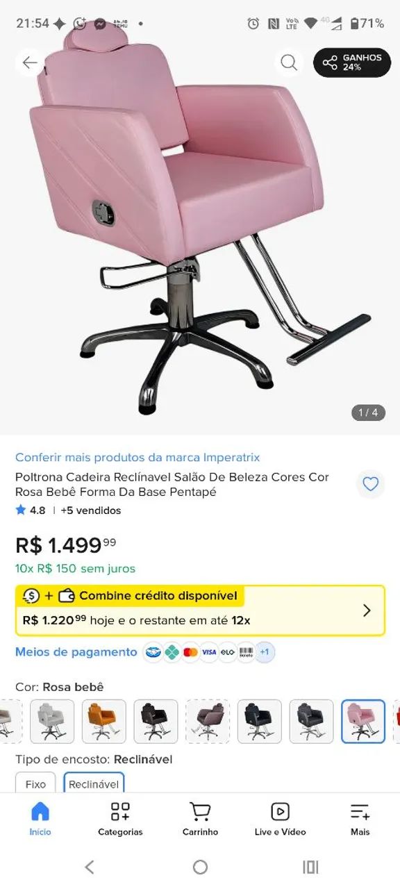 Cadeira hidráulica  - Foto 2