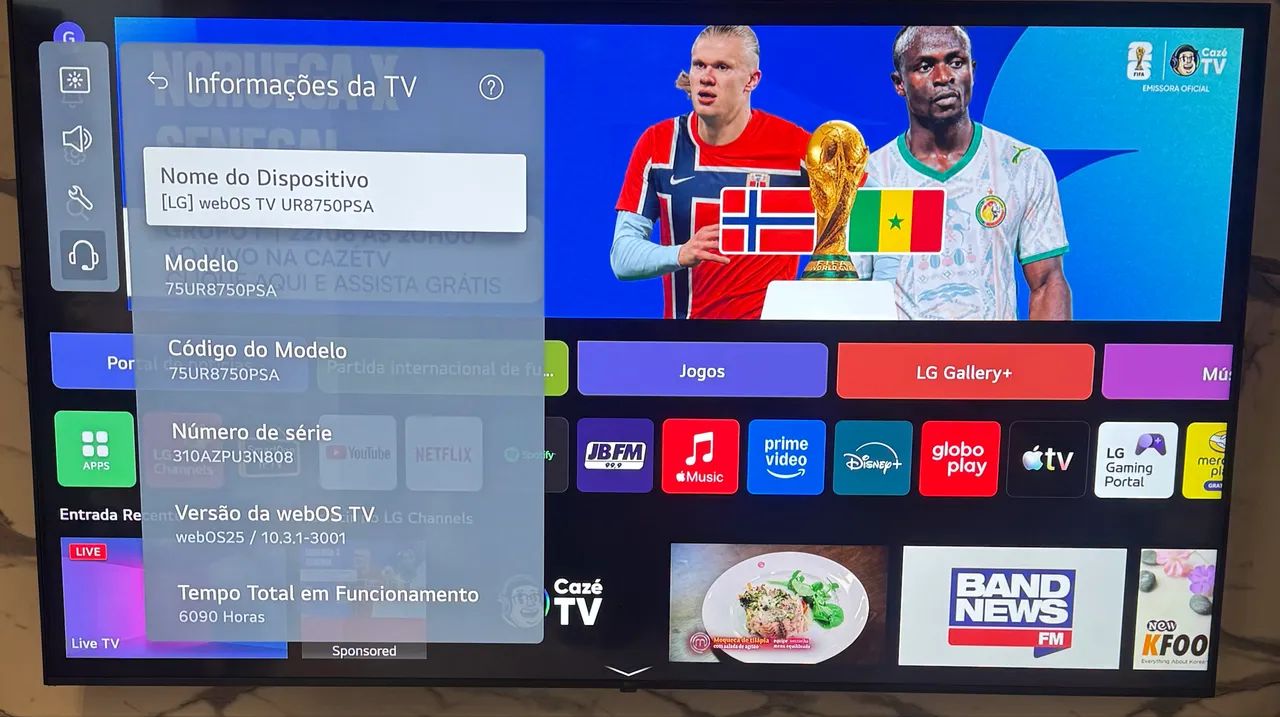 Smart TV 75? 4K UHD LED LG 75UR8750