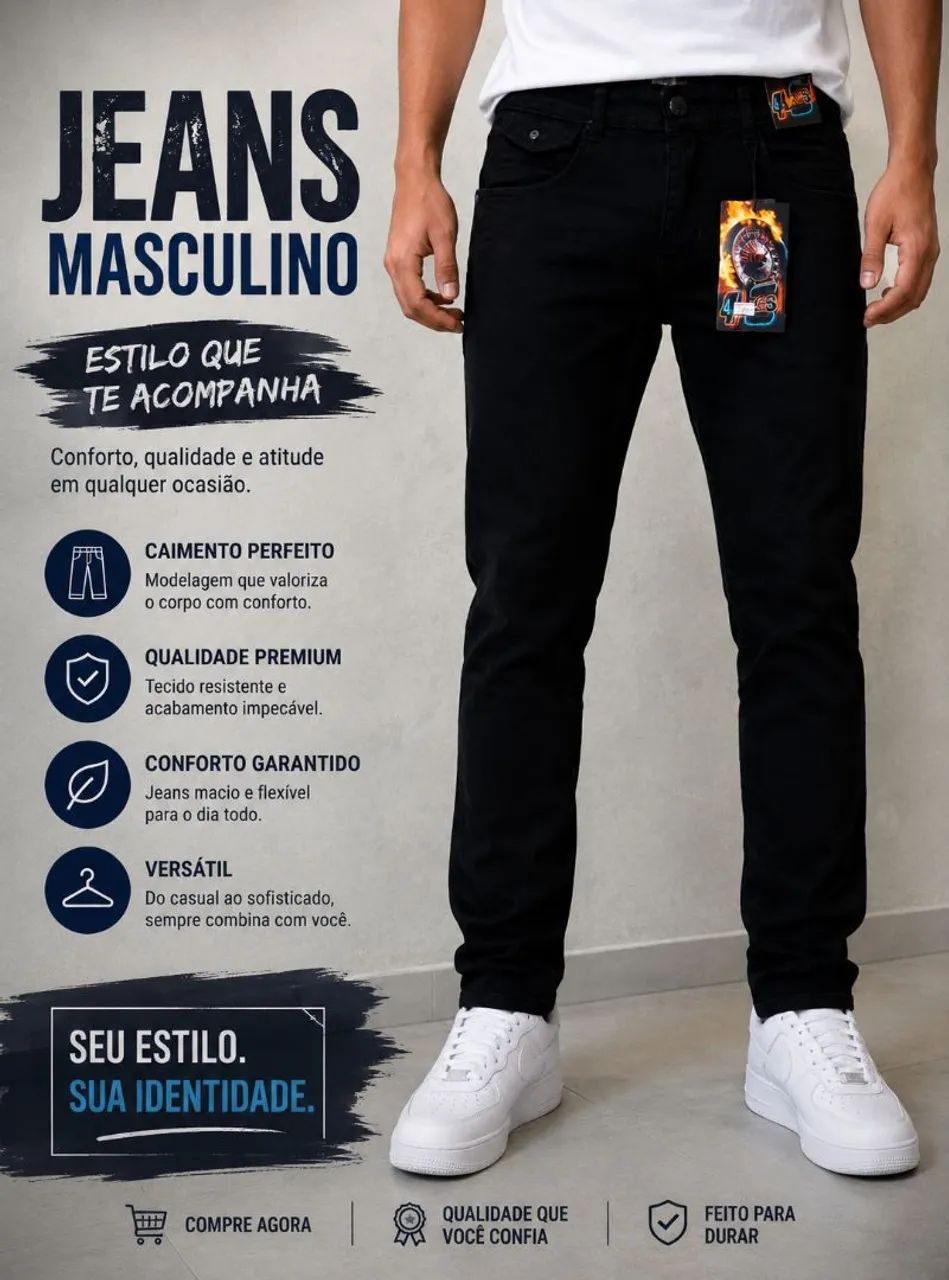 Calça Sarja Masculina 