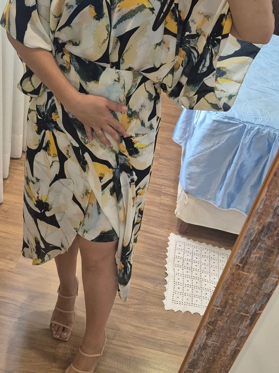 Vestido 2 em 1 (curto ou midi) com saia Transpassada - Foto 5