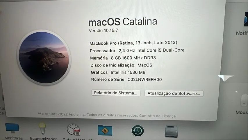 Notebook Macbook Pro A1502 2013 - (branco) - Foto 4