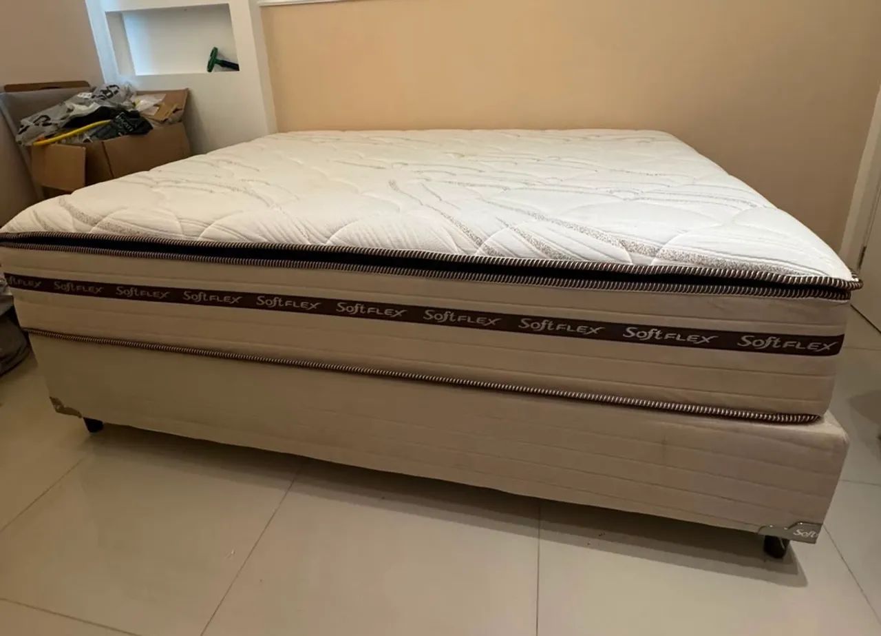 Conjunto box casal Veneza + colchão softflex - Foto 4