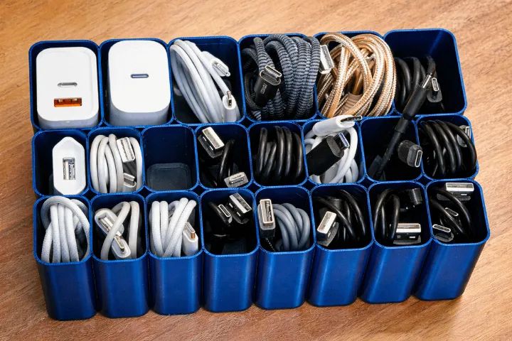 organizador de cabo usb caixa bandeja - Foto 2