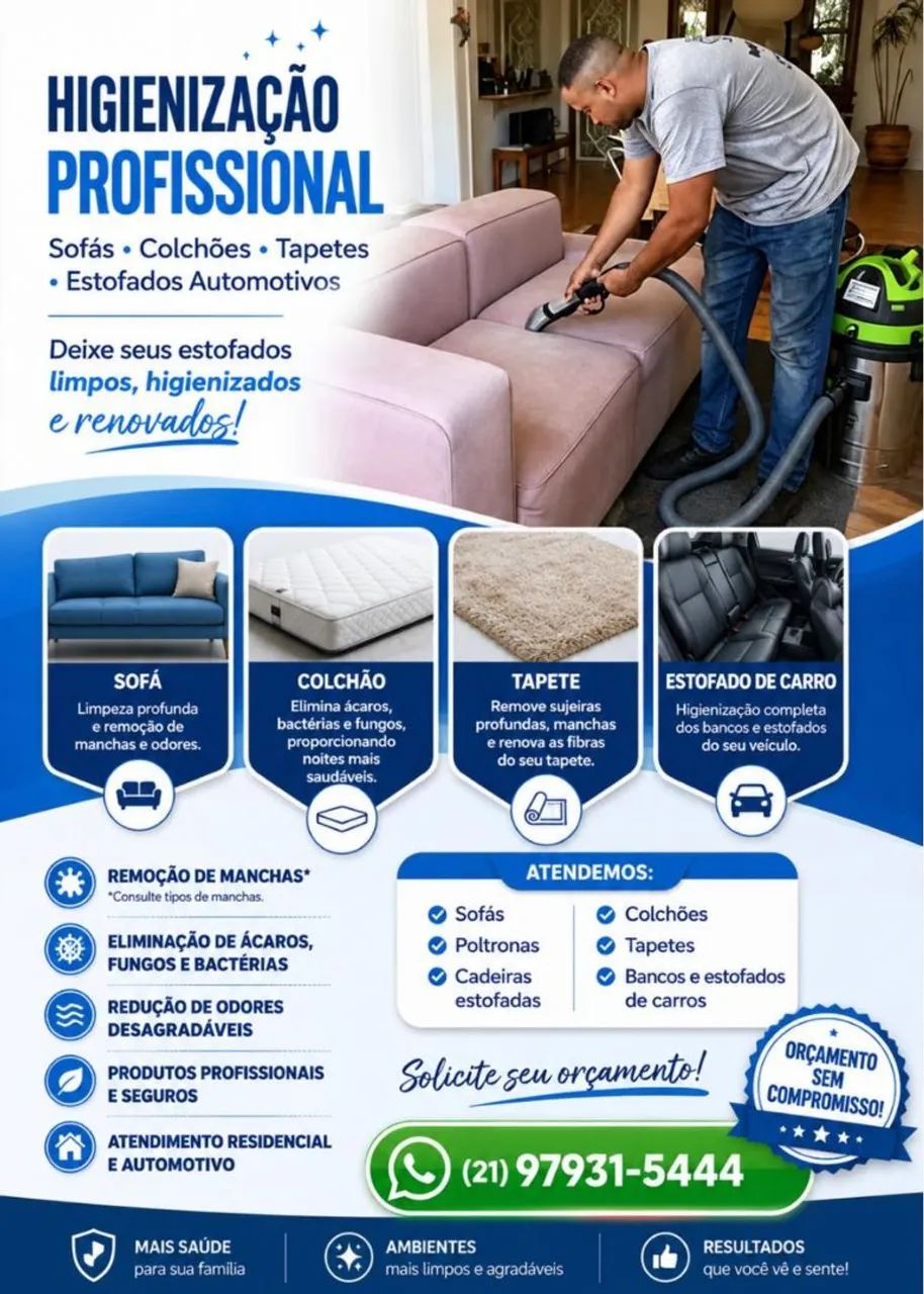 Limpeza de sofá 