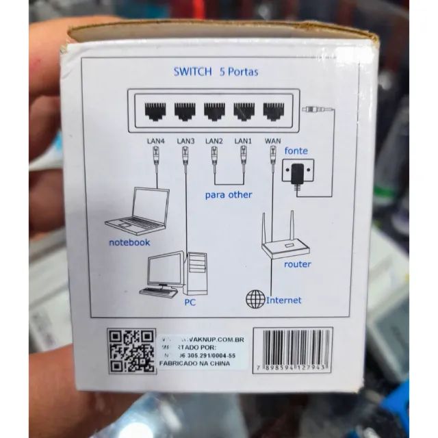 Switch para cabo de Internet RJ45 com 5 portas - Foto 3