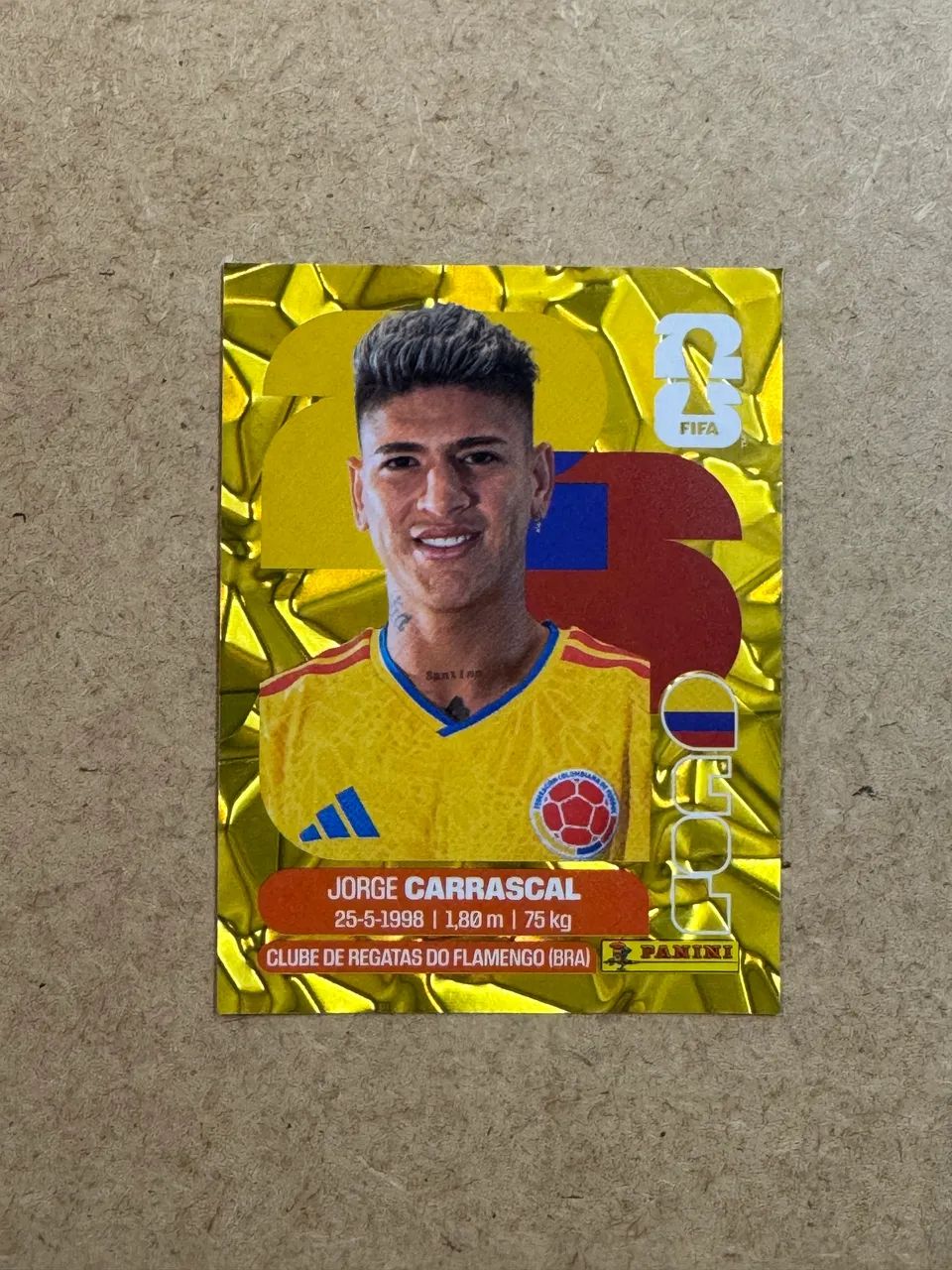 Jorge Carrascal Gold Crumple Panini COL16