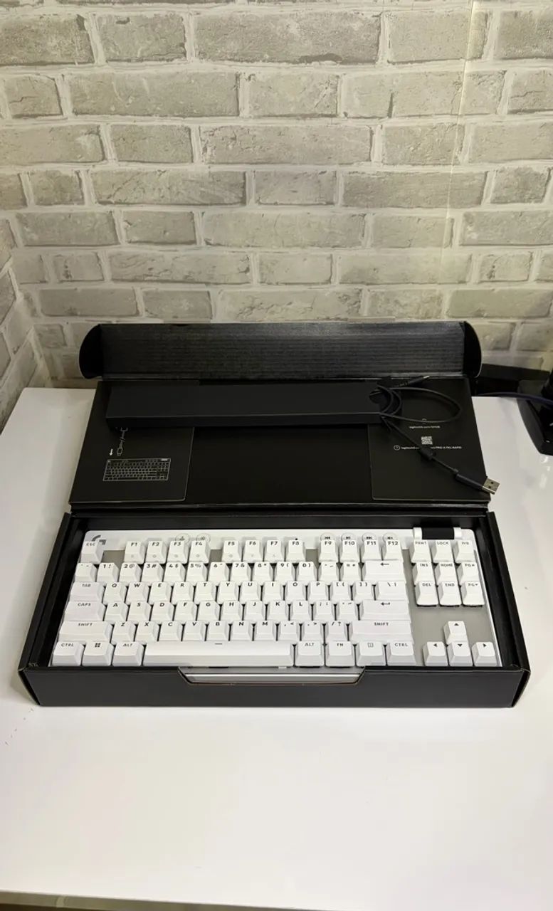 Teclado Logitech G PRO X TKL RAPID Branco - Completo com Caixa Original - Foto 2