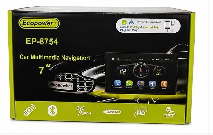 Multimídia Ecopower EP-8754 7" Com CarPlay Android Auto e Suporte - Foto 5