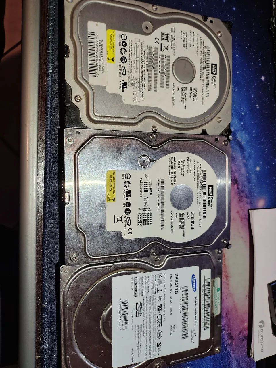 2 hdd ide e 1 sata para reparo